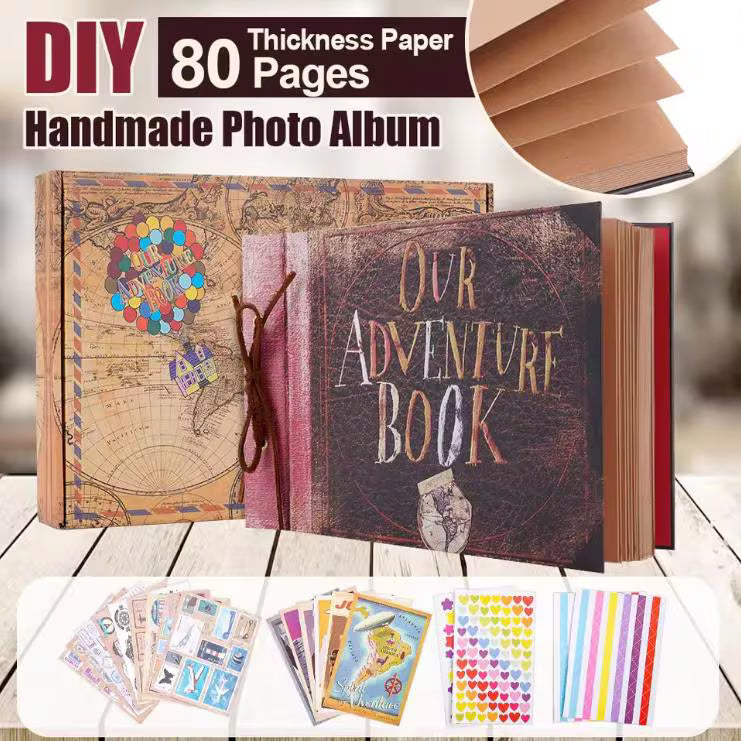 Our Adventure Book Scrapbook Album | Vintage Travel Journal, Anniversary Keepsake