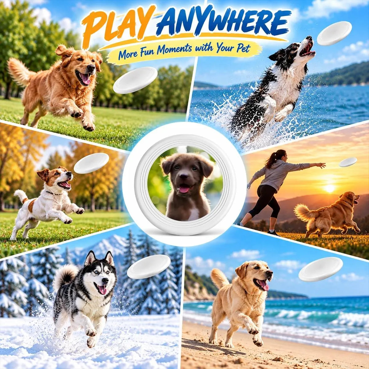 Personalized Photo Dog Flying Disc | Custom Pet Fetch Toy - Upload your Dog Photo