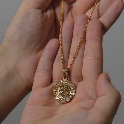 Jesus Crown of Thorns Pendant Necklace | 316L Steel, 22-Inch Chain