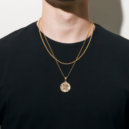 Jesus Crown of Thorns Pendant Necklace | 316L Steel, 22-Inch Chain