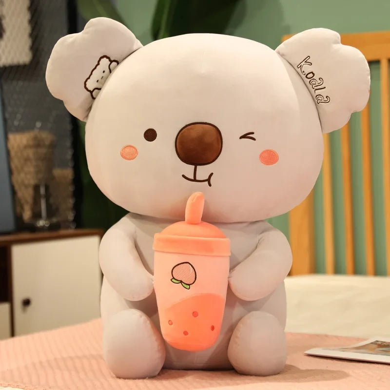 Kawaii Koala Boba Tea Plushie – Cute Soft Drink-Themed Stuffed Animal | 3 Sizes