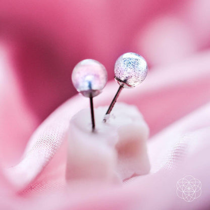 Labradorite Stabilization Earrings – Natural Round Gemstone Studs