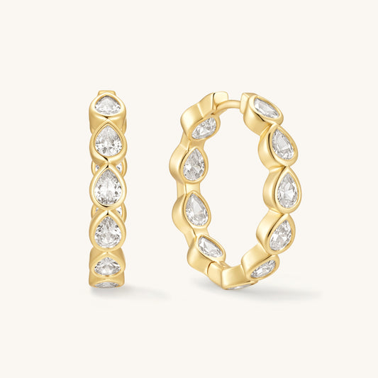 Large Marquise Hoops