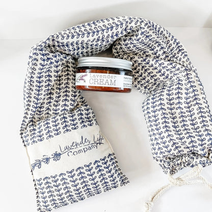 Lavender Cream & Warming Neck Wrap — Relaxation Gift Set