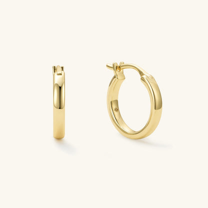 Midi Hoop Earrings | 18K Gold-Plated, 16 mm Outer Diameter