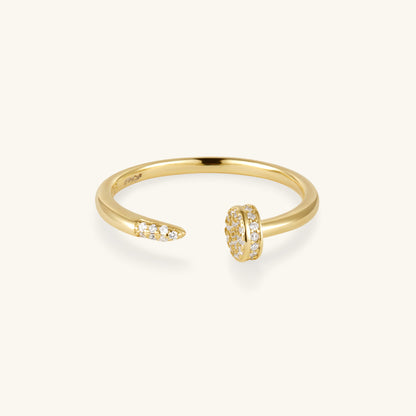 Nail Ring | 18K Gold Vermeil & Grade 5A Cubic Zirconia