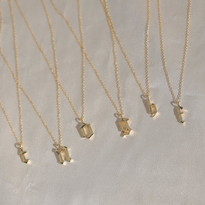 Old English Initial Necklace | 18K Gold Vermeil Letter Pendant