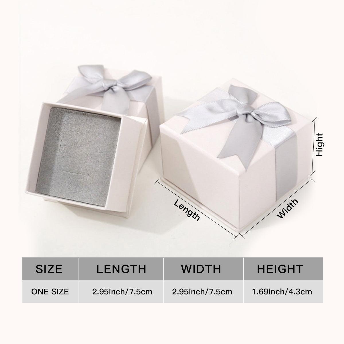 Necklace gift box set with two white boxes and satin bows