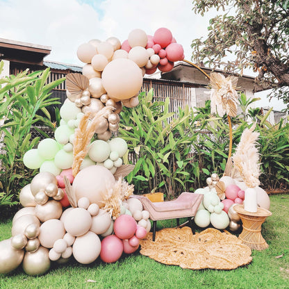 Premium Dusty Rose Latex Balloon Cluster (5", 11 and 17”)