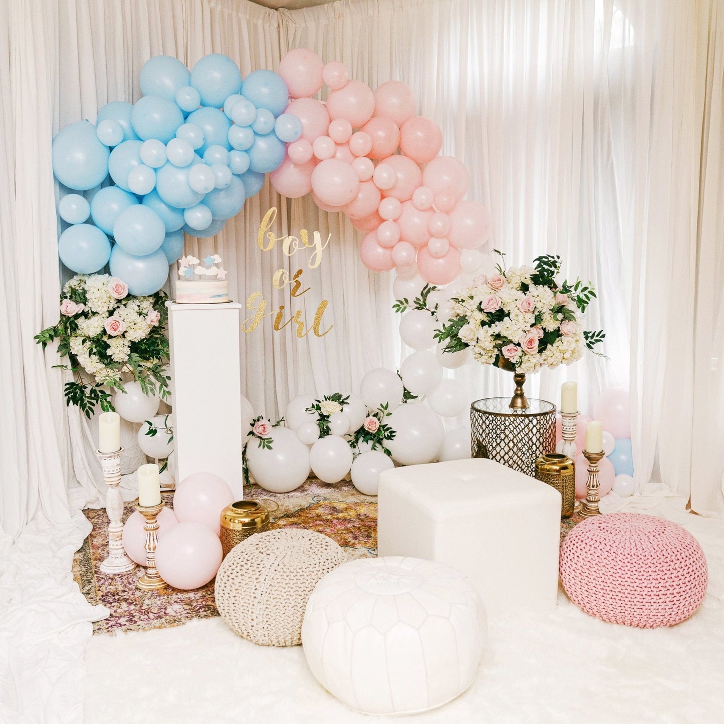 Premium Blue Ice Latex Balloon Cluster (5", 11” and 17”)