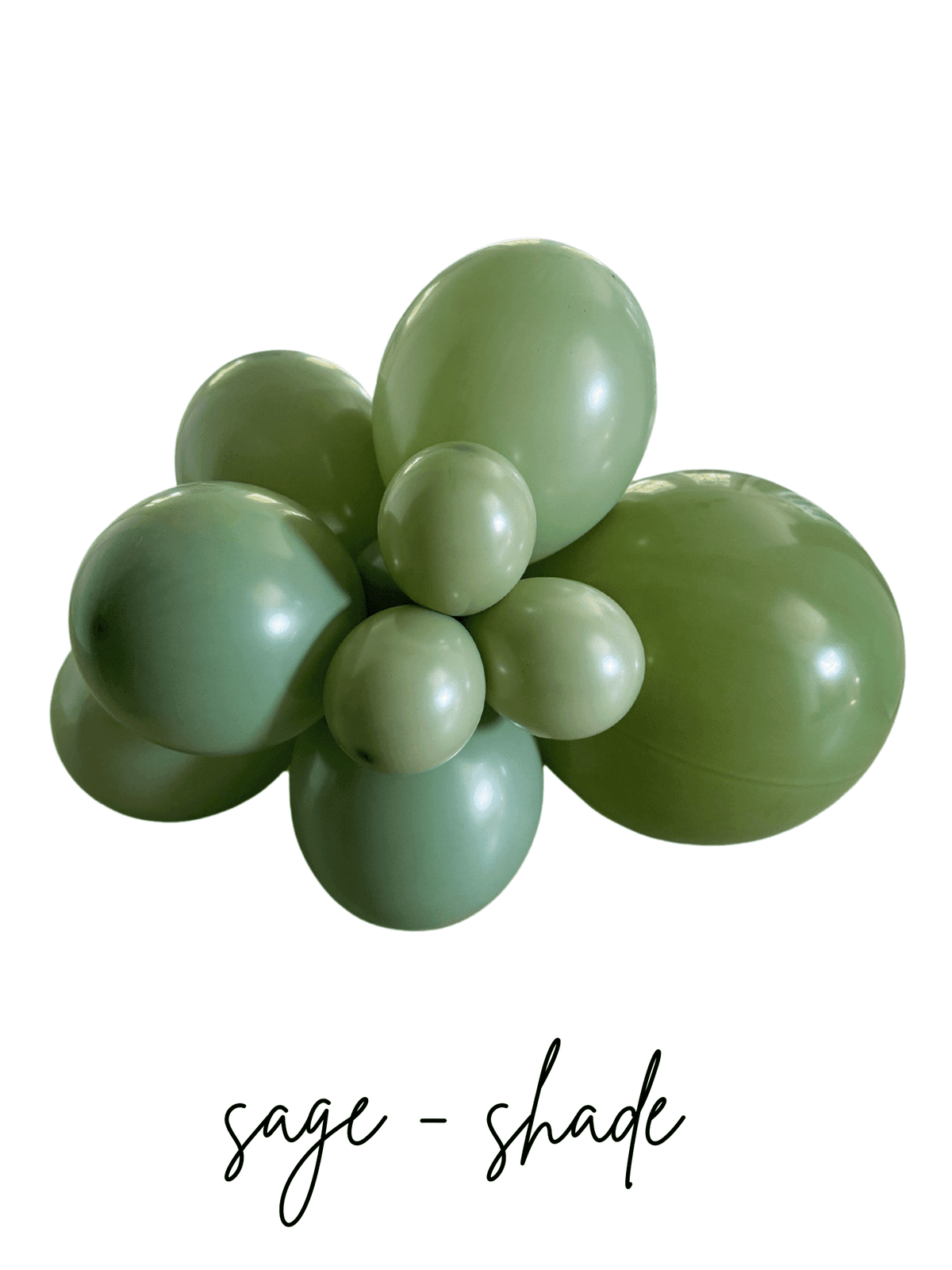 Premium Sage Green Latex Balloon Cluster (5", 11” and 17”)