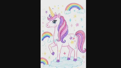 Personalized Picture Drawing Plush Photo Blanket: Enchanted Kids Fantasy, Flannel Fleece Throw Name Gift