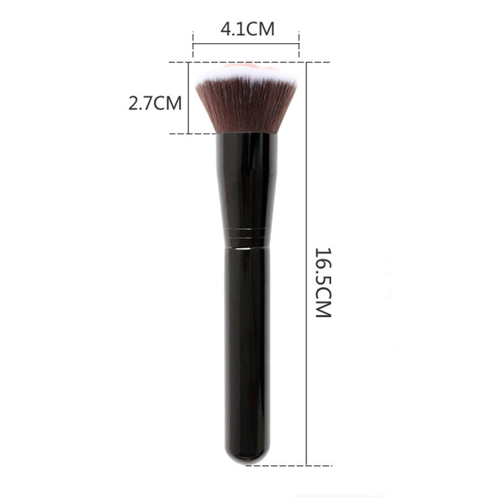 Cat paw makeup brush dimensions: 16.5cm length, 4.1cm head width, 2.7cm top
