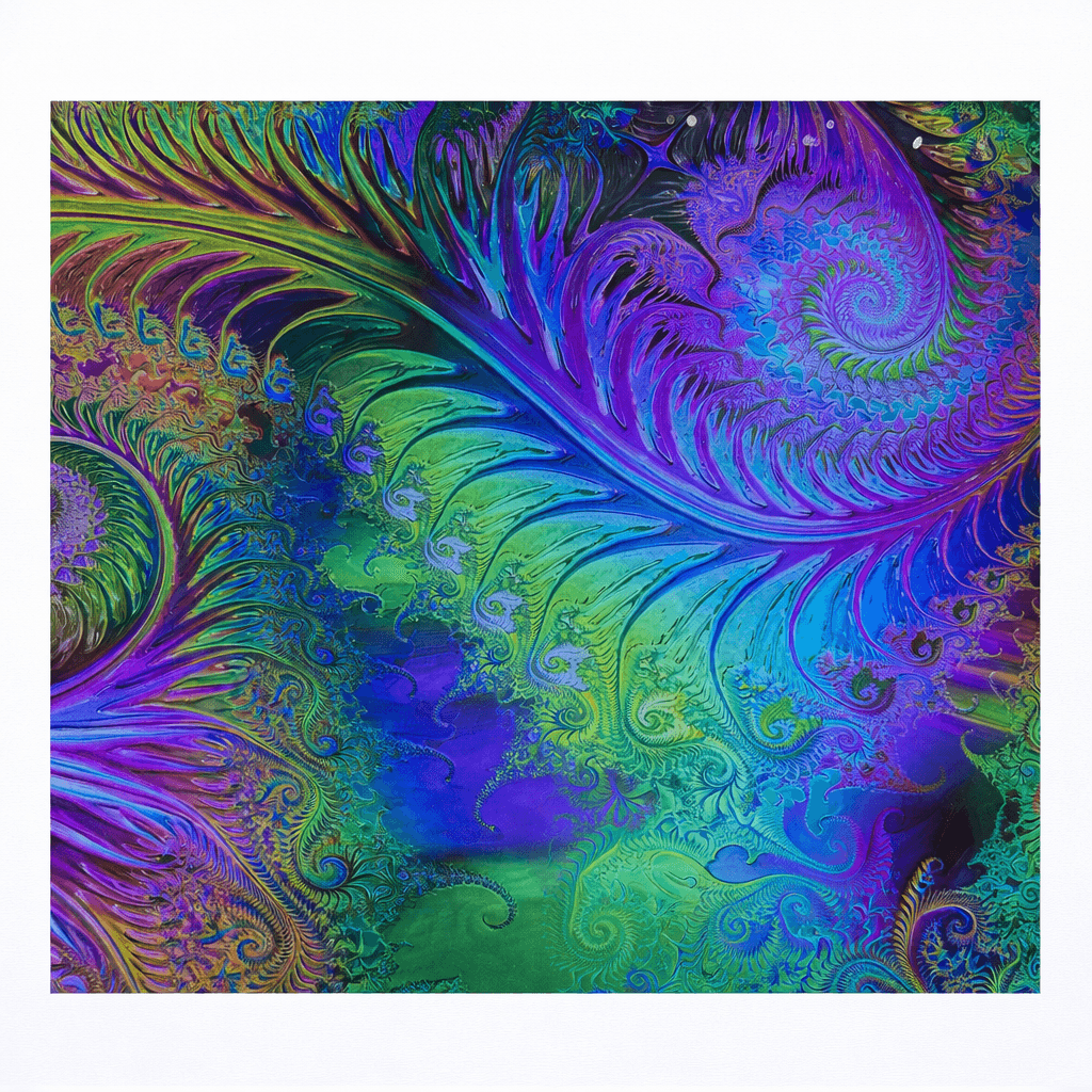 A6 refillable notebook journal page with vivid blue-green-purple turtle artwork