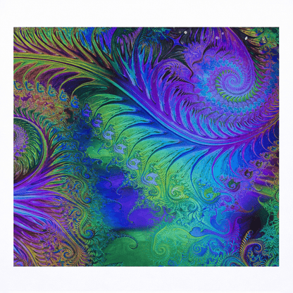 A6 refillable notebook journal page with vivid blue-green-purple turtle artwork
