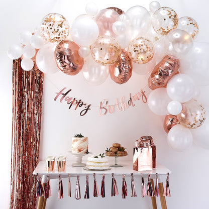 Rose Gold & Metallic Pearl Balloon Garland Kit