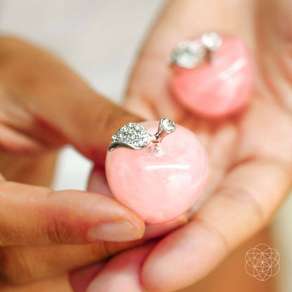 Rose Quartz Love Apples – Natural Stone Apple Ornaments