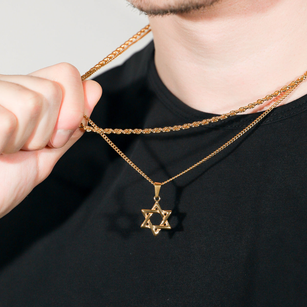 Star of David Pendant Set