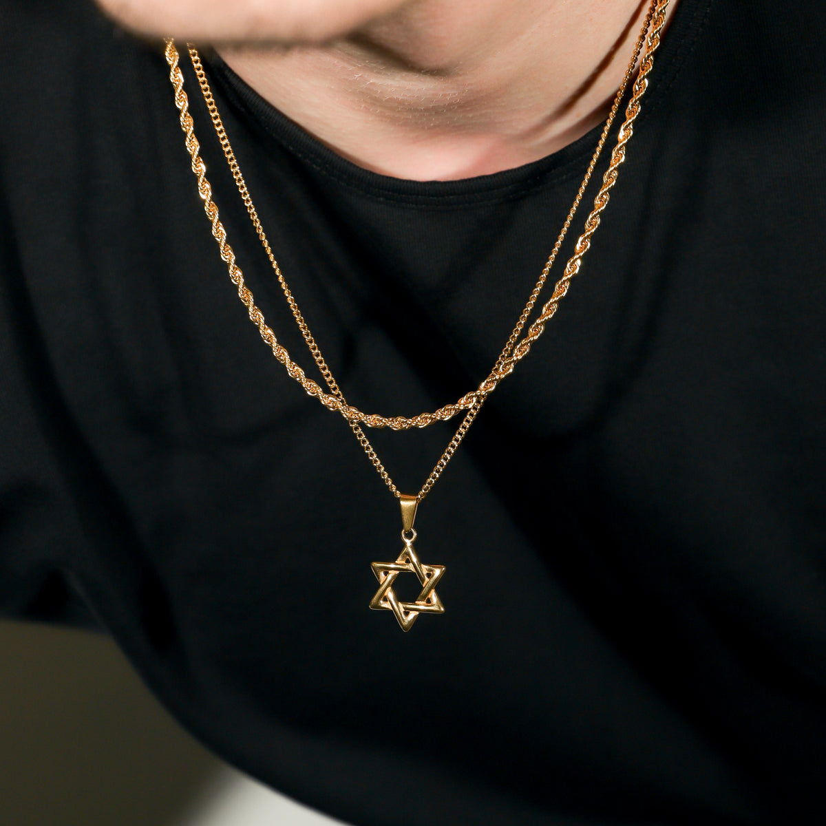 Star of David Pendant Set