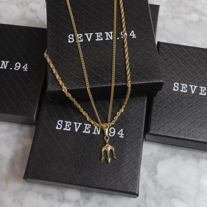 Neptune's Trident Pendant Silver Set